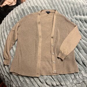 Westbound Beige Button-Up Cardigan